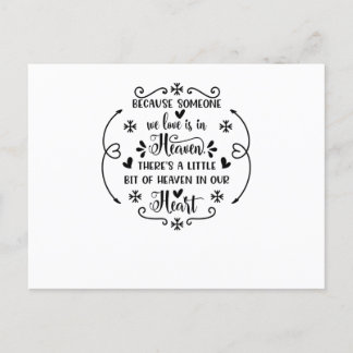 Omdat iemand waar we van houden in de hemel is er  uitnodiging briefkaart