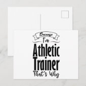 Omdat ik Athletic Trainer ben, is dat de reden waa Briefkaart (Voorkant / Achterkant)