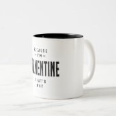 Omdat ik clementine ben, is dat de reden dat ik pe tweekleurige koffiemok (Voorkant rechts)