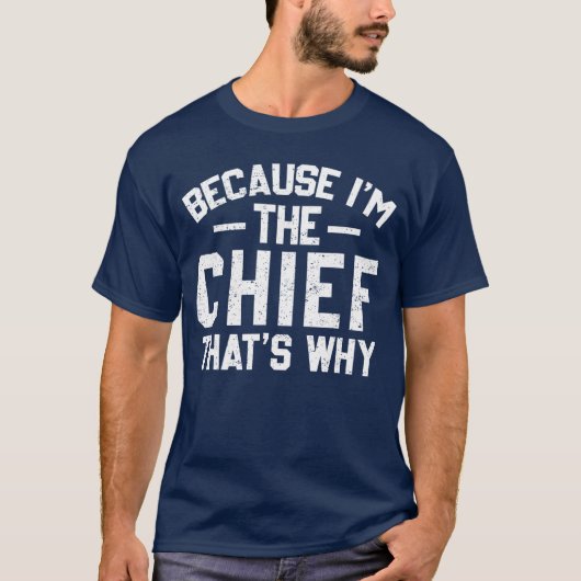 Omdat ik de baas benhoeden Waarom grappige baas me T-shirt (Voorkant)