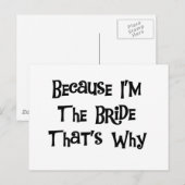 Omdat ik de Bride ben Briefkaart (Voorkant / Achterkant)