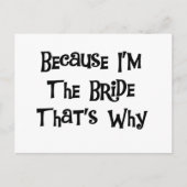 Omdat ik de Bride ben Briefkaart (Voorkant)
