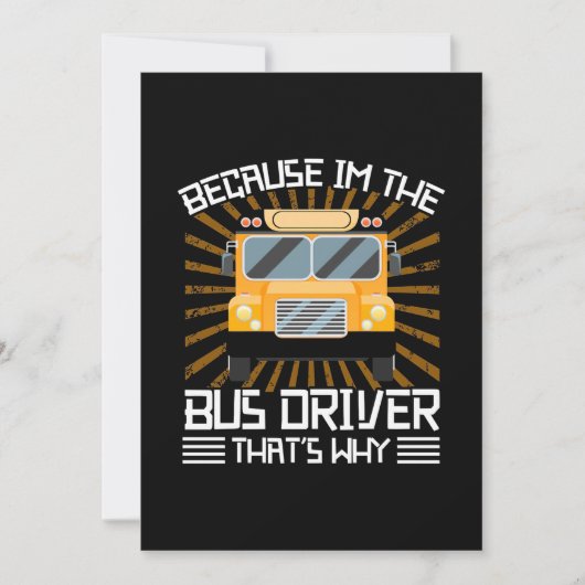 Omdat ik de busbestuurder ben save the date (Voorkant)