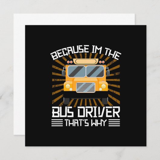 Omdat ik de buschauffeur ben kaart (Voorkant / Achterkant)