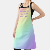 Omdat ik de Chef ben - Funny Pastel Rainbow Schort (Insitu)