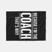 Omdat ik de coach ben, daarom is het grappig vinta fleece deken (Voorkant (Horizontaal))
