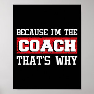 Omdat ik de coach ben, daarom - Kickboksen Boxi Poster