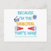 Omdat ik de directeur theatertheater Fun Gift ben Aankondigingskaart (Voorkant)