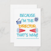 Omdat ik de directeur theatertheater Fun Gift ben Bedankkaart (Voorkant / Achterkant)