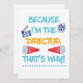 Omdat ik de directeur theatertheater Fun Gift ben Feestdagenkaart (Voorkant / Achterkant)