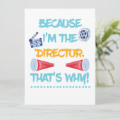 Omdat ik de directeur theatertheater Fun Gift ben Feestdagenkaart (Staand voorkant)