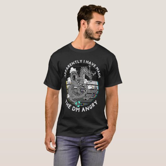 Omdat ik de DM Angry Dungeon RPG di T-shirt (Voorkant volledig)