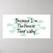 Omdat ik de Fencer ben Poster (Voorkant)