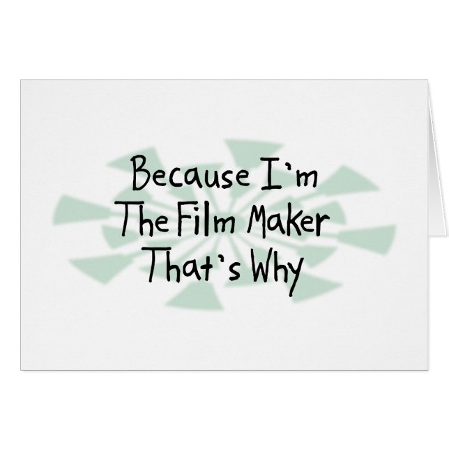 Omdat ik de filmmaker ben (Voorkant Horizontaal)