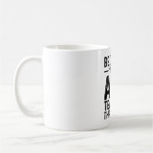 Omdat ik de kunstleraar ben, daarom koffiemok (Links)