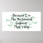 Omdat ik de Mechanical Engineer ben Poster (Voorkant)