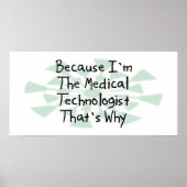 Omdat ik de medisch technologieconoom ben poster (Voorkant)