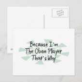Omdat ik de Oboe Player ben Briefkaart (Voorkant / Achterkant)
