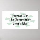 Omdat ik de Optometrist ben Poster (Voorkant)