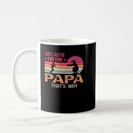 Omdat ik de Papa ben die daarom is Koffiemok (Links)
