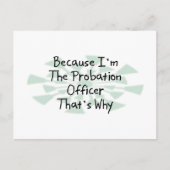 Omdat ik de Probation Officer ben Briefkaart (Voorkant)
