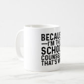 Omdat ik de schoolbegeleider ben, daarom koffiemok (Voorkant links)
