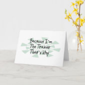 Omdat ik de trainer ben kaart (Gele Bloem)