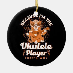 Omdat ik de Ukulele speler ben die Ukulele Keramisch Ornament