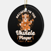 Omdat ik de Ukulele speler ben die Ukulele Keramisch Ornament (Links)