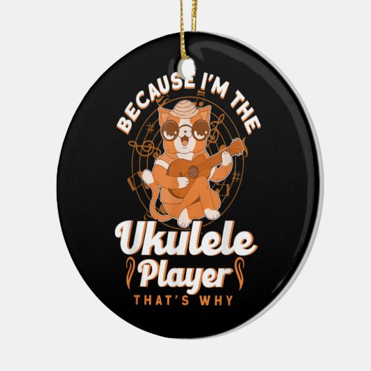 Omdat ik de Ukulele speler ben die Ukulele Keramisch Ornament (Links)