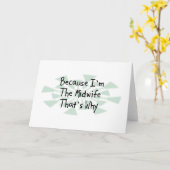 Omdat ik de verloskundige ben kaart (Gele Bloem)