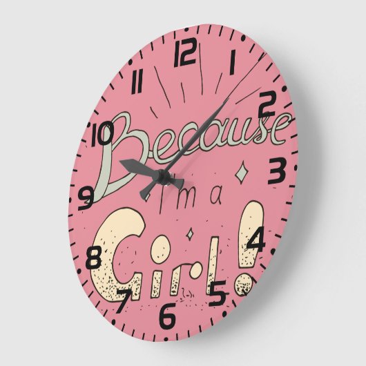 Omdat ik een feministisch meisje ben grote klok (Hoek)