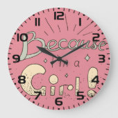 Omdat ik een feministisch meisje ben grote klok (Voorkant)