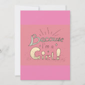 Omdat ik een feministisch meisje ben kaart (Voorkant)