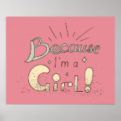 Omdat ik een meisje Poster ben (Voorkant)