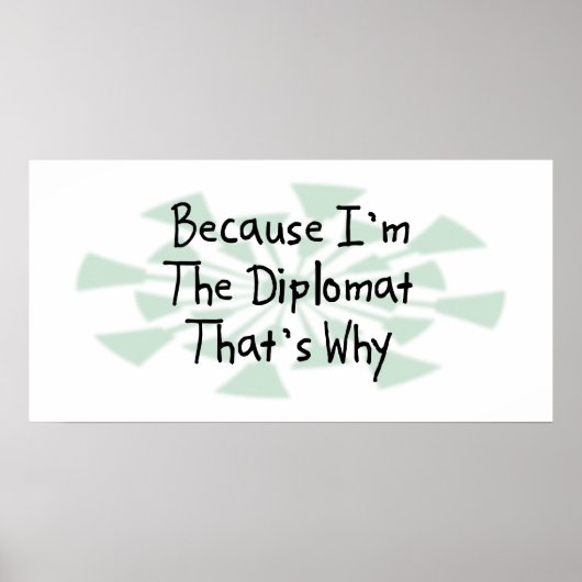 Omdat ik het Diplomaat ben Poster (Voorkant)