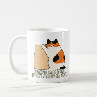 Omdat ik het goed draag Calico Kat Illustratie Koffiemok