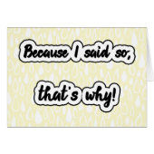 Omdat ik het zei (Voorkant Horizontaal)