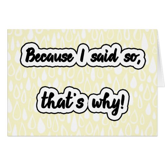 Omdat ik het zei (Voorkant Horizontaal)