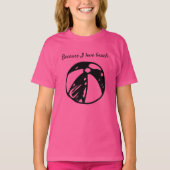Omdat ik hou van strand Casual Kinder T-shirt (Voorkant)