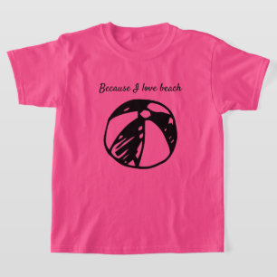 Omdat ik hou van strand Casual Kinder T-shirt