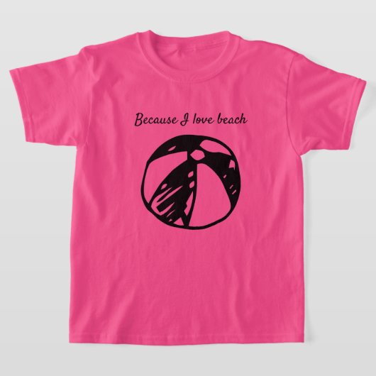 Omdat ik hou van strand Casual Kinder T-shirt (Laagn)