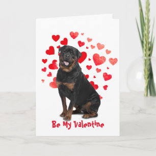 Omdat ik je knuffel liefheb Rotweiler hond valenti Feestdagen Kaart