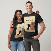 “Omdat ik kan” Zwarte Kat - Grappige Minimaal Post T-shirt (Unisex)