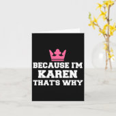 Omdat ik Karen ben, daarom Halloween kostuum Kaart (Gele Bloem)