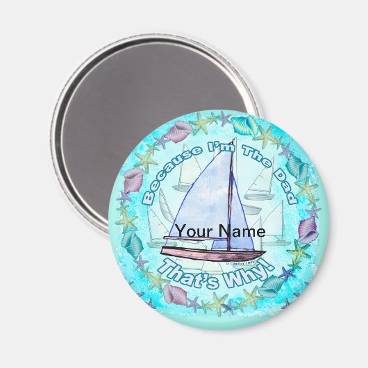 Omdat ik papa magneet ben (Voorkant / Achterkant)