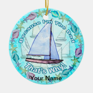 Omdat ik vader ben keramisch ornament