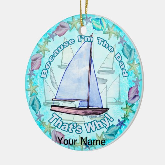 Omdat ik vader ben keramisch ornament (Links)