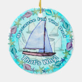 Omdat ik vader ben keramisch ornament (Achterkant)