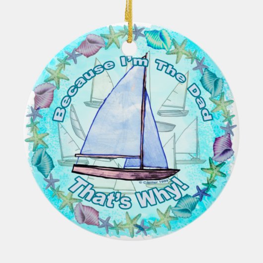 Omdat ik vader ben keramisch ornament (Achterkant)